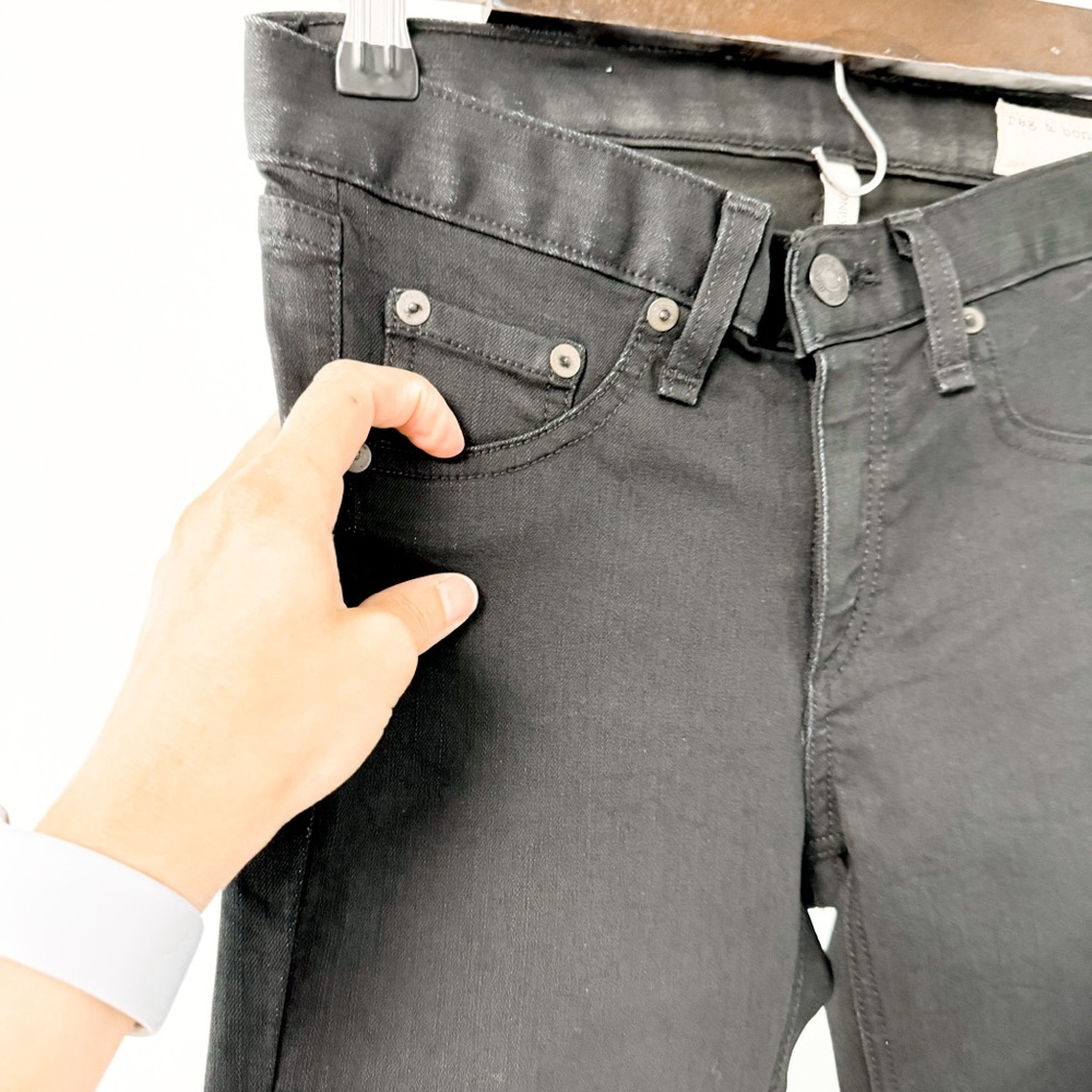 Rag & Bone‎ The Legging Winter Casual Mid Rise Chic Skinny Jean in Midnight - Picture 3 of 13